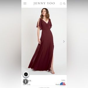 Jenny Yoo Bridesmaid Dress, Style Hayes, Color Hibiscus, Size 6